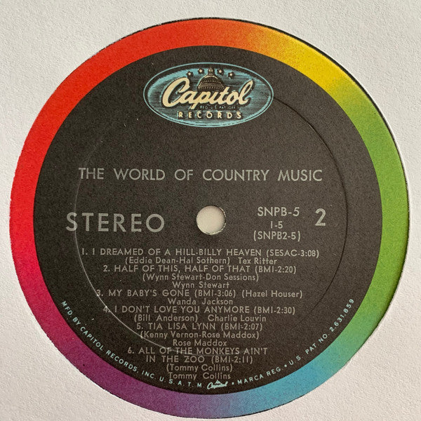 Various : The World Of Country Music (2xLP, Comp, Ter)