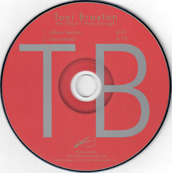 Toni Braxton : He Wasn't Man Enough (CD, Single, Car)