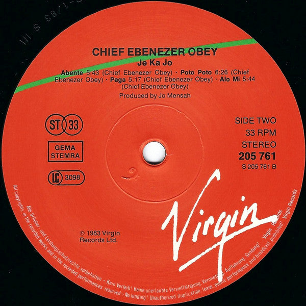 Ebenezer Obey : Je Ka Jo (Let Us Dance) (LP, Album)