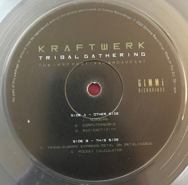 Kraftwerk – Tribal Gathering (The 1997 Festival Broadcast) (2xVinyl, Unofficial, Clear)