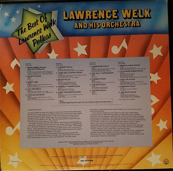 Lawrence Welk : The Best Of Lawrence Welk Polkas (2xLP, Comp)