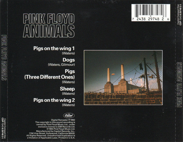 Pink Floyd : Animals (CD, Album, RE, RM)