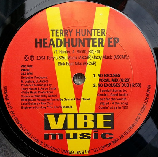 Terry Hunter : Headhunter EP (12", EP)