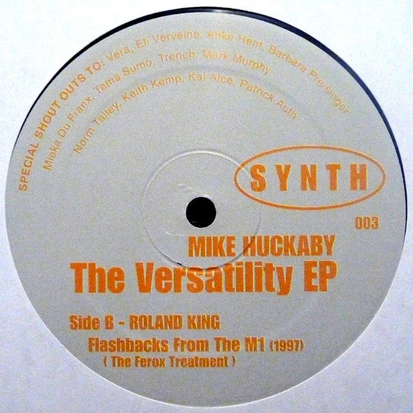 Mike Huckaby : The Versatility EP (12", EP)