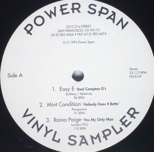 Various : Power Span Vinyl Sampler (12", Smplr)