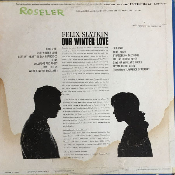 Felix Slatkin : Our Winter Love (LP)