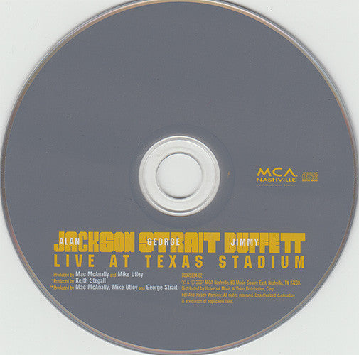 Alan Jackson (2) / George Strait / Jimmy Buffett : Live At Texas Stadium (CD, Album)