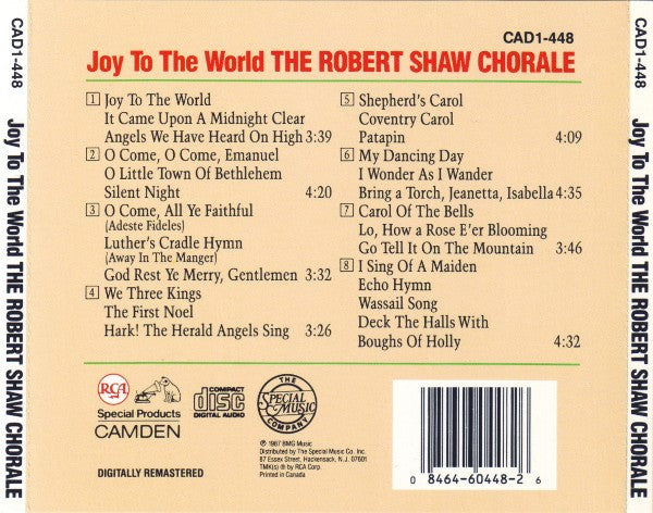 The Robert Shaw Chorale : Joy To The World (CD, Album, RE, RM)