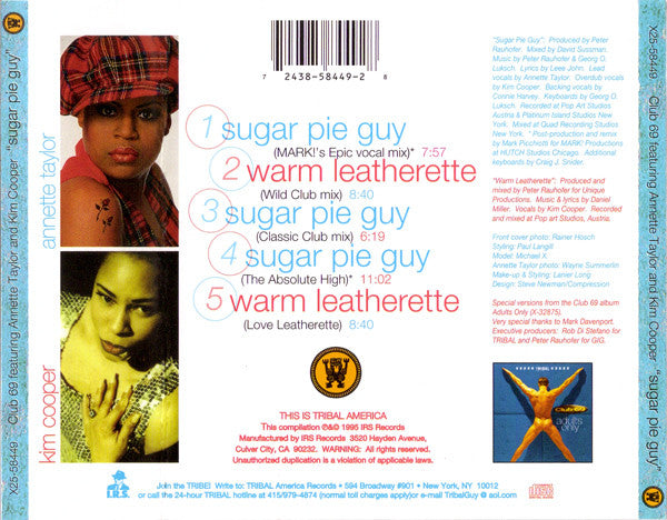 Club 69 Featuring Annette Taylor And Kim Cooper : Sugar Pie Guy / Warm Leatherette (CD, Maxi)