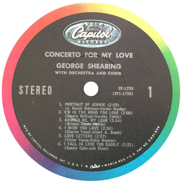 George Shearing : Concerto For My Love (LP, Album, Los)