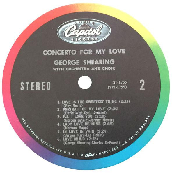 George Shearing : Concerto For My Love (LP, Album, Los)