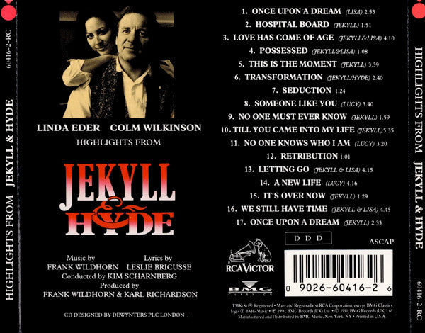 Linda Eder / Colm Wilkinson : Highlights From Jekyll & Hyde (CD, Album)