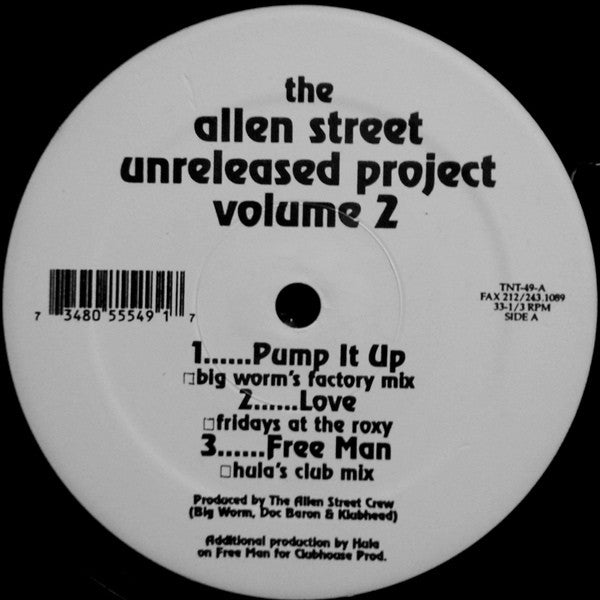 The Allen Street Crew : The Allen Street Unreleased Project Volume 2 (12")