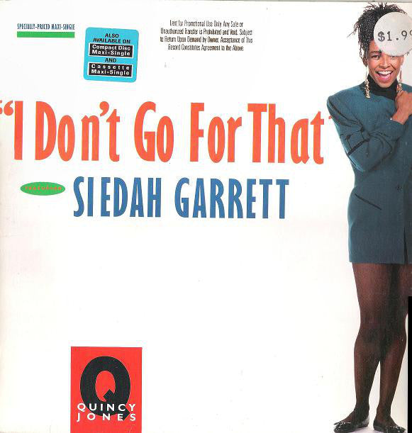 Quincy Jones Featuring Siedah Garrett : I Don't Go For That (12", Maxi)