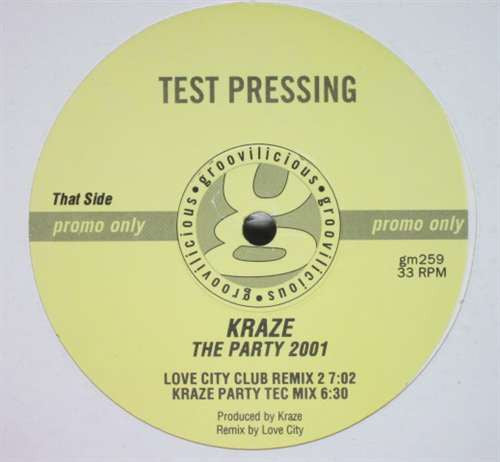 Kraze : The Party 2001 (12", Promo, TP)