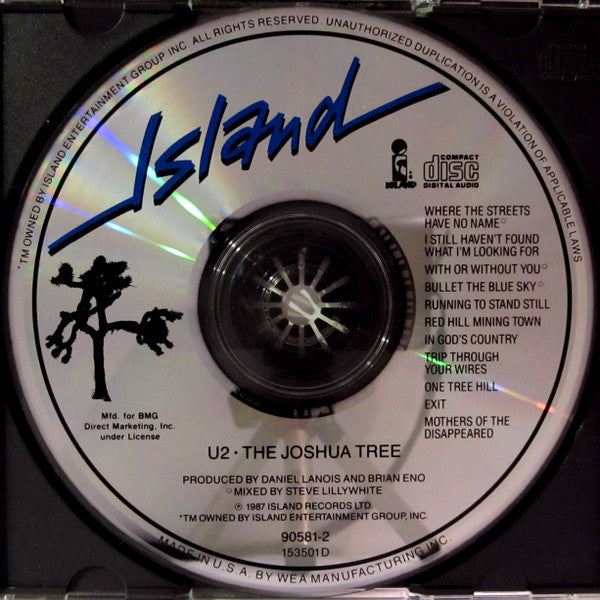 U2 : The Joshua Tree (CD, Album, Club, BMG)