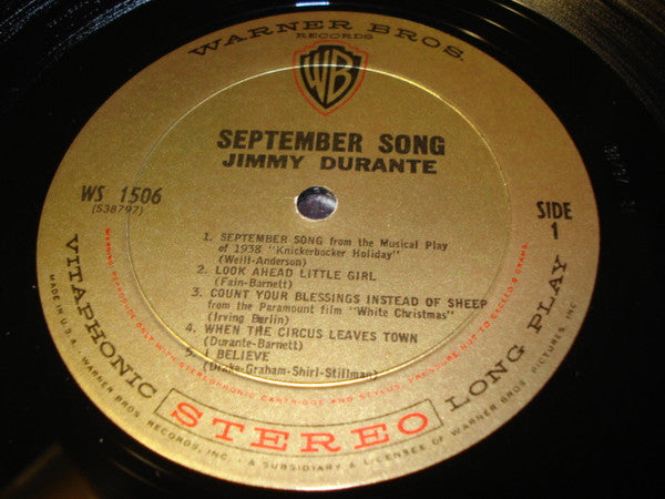 Jimmy Durante : September Song (LP, Album)