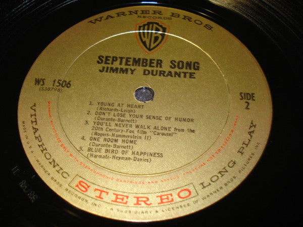 Jimmy Durante : September Song (LP, Album)