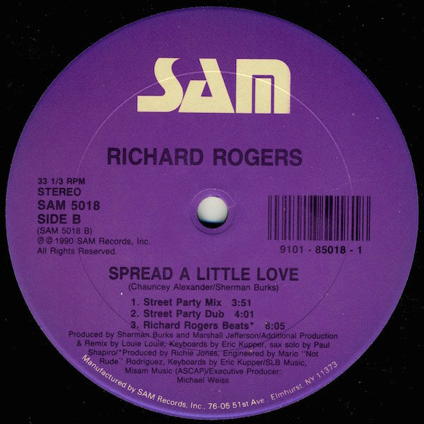 Richard Rogers : Spread A Little Love (12")