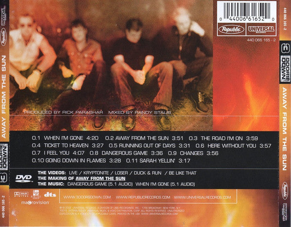 3 Doors Down : Away From The Sun (CD, Album + DVD, Ltd)