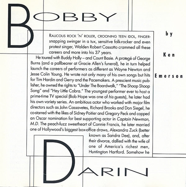 Bobby Darin : Mack The Knife: The Best Of Bobby Darin Volume Two (CD, Comp, RM)