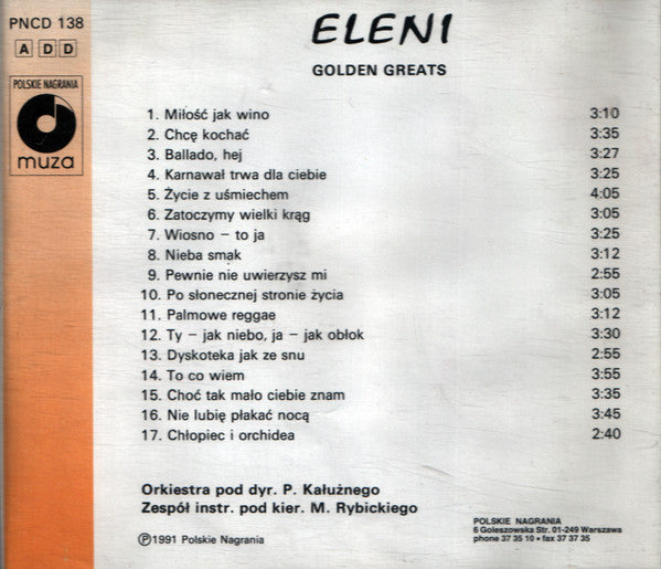 Eleni : Golden Greats (CD, Comp)