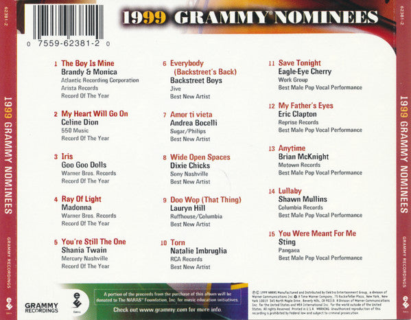 Various : 1999 Grammy Nominees (CD, Comp)