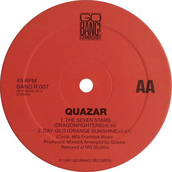 Quazar : The Seven Stars / Day-Glo (Remix) (12")