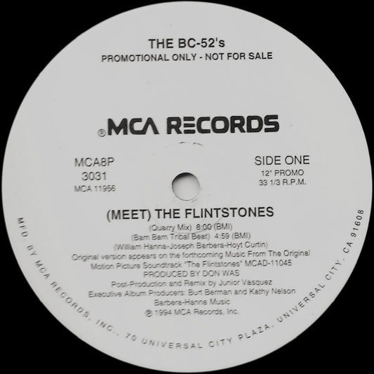 The BC-52's* : (Meet) The Flintstones (12", Single, Promo)