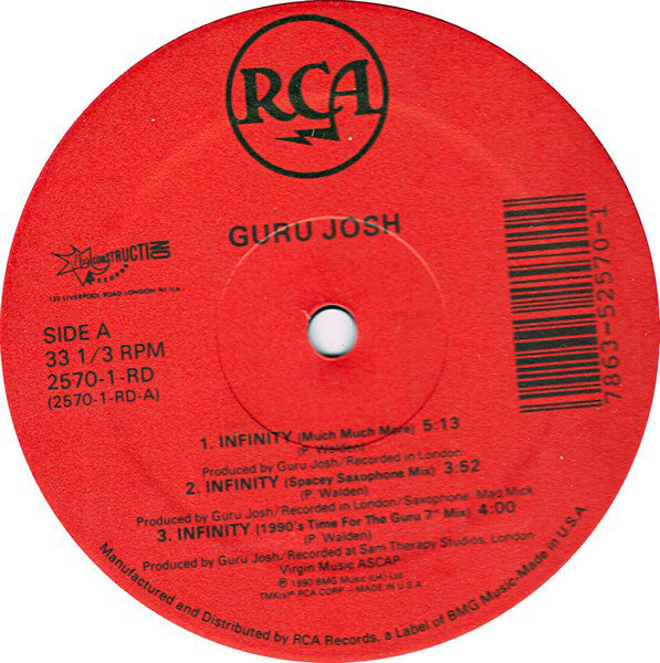 Guru Josh : Infinity (1990's...Time For The Guru) (12")