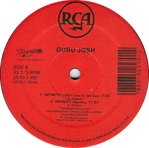 Guru Josh : Infinity (1990's...Time For The Guru) (12")