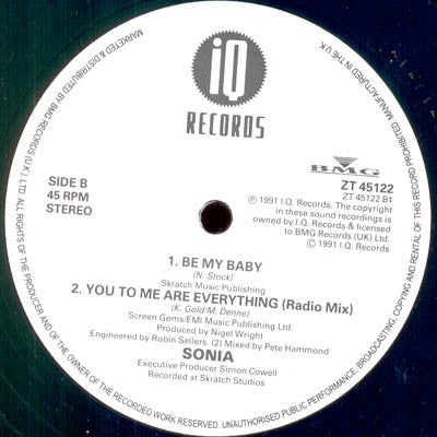 Sonia : You To Me Are Everything (12")