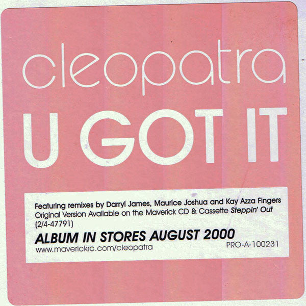 Cleopatra : U Got It (12", Promo)