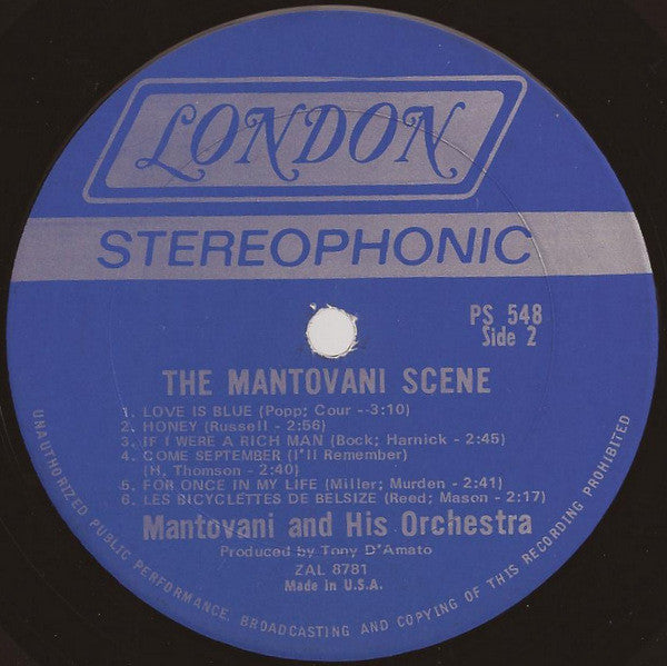 Mantovani And His Orchestra : The Mantovani Scene (LP, Album, Gat)