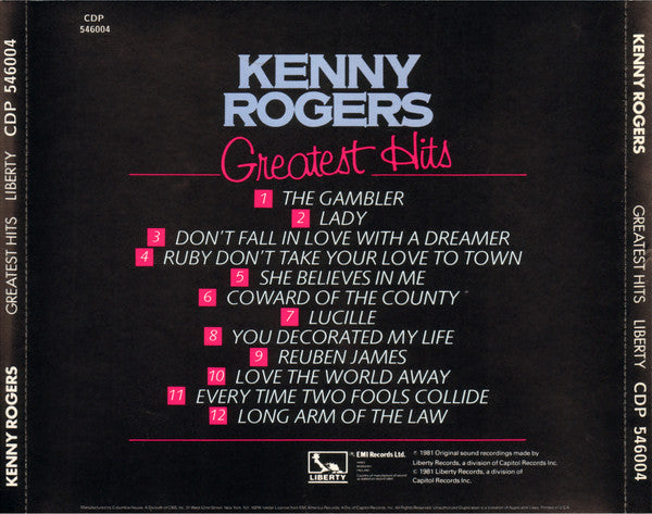 Kenny Rogers : Greatest Hits (CD, Comp, Club, Dig)
