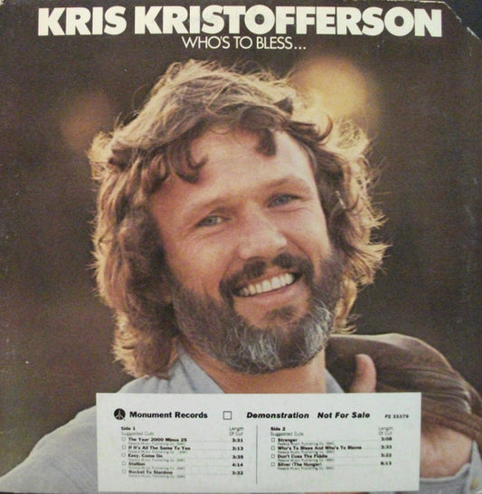 Kris Kristofferson : Who's To Bless And Who's To Blame (LP, Album, Promo, San)