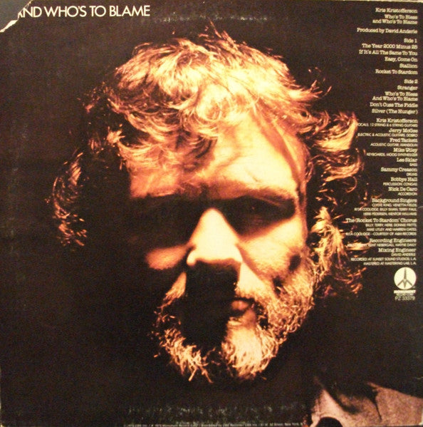 Kris Kristofferson : Who's To Bless And Who's To Blame (LP, Album, Promo, San)