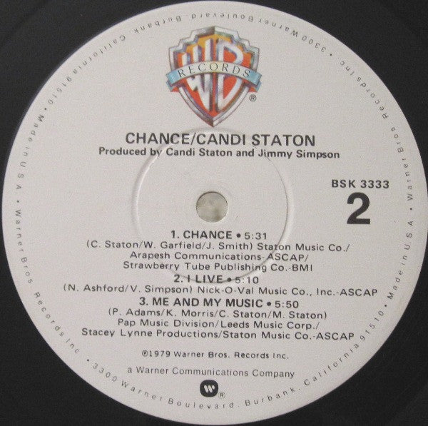 Candi Staton : Chance (LP, Album, Jac)