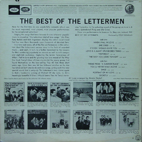 The Lettermen : The Best Of The Lettermen (LP, Comp, RE)