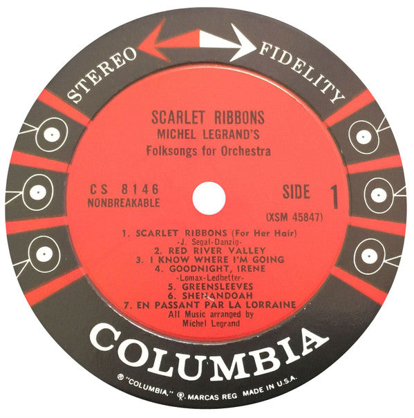 Michel Legrand Et Son Orchestre : Scarlet Ribbons - Michel Legrand's Folksongs For Orchestra (LP, Album)