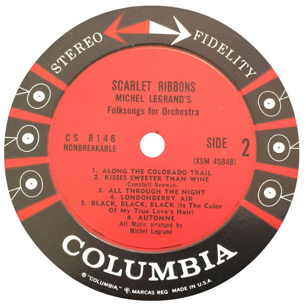 Michel Legrand Et Son Orchestre : Scarlet Ribbons - Michel Legrand's Folksongs For Orchestra (LP, Album)