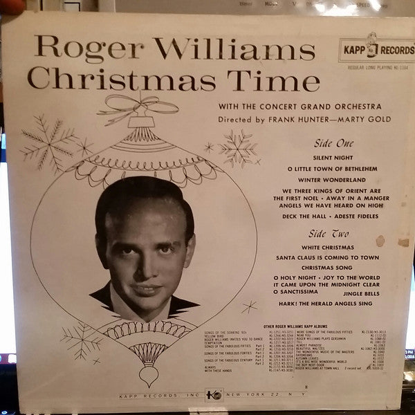 Roger Williams (2) With The Concert Grand Orchestra : Christmas Time (LP, Album, Mono, Gat)