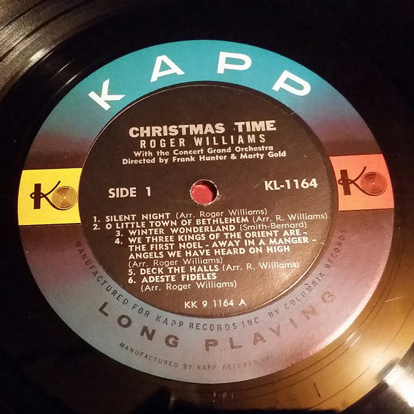 Roger Williams (2) With The Concert Grand Orchestra : Christmas Time (LP, Album, Mono, Gat)