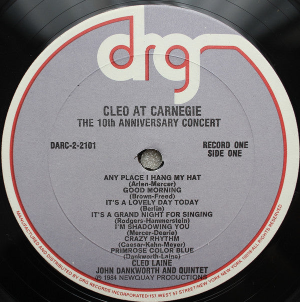 Cleo Laine : Cleo At Carnegie, The 10th Anniversary Concert (2xLP, Album)