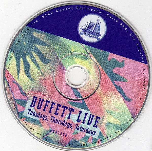 Jimmy Buffett : Buffett Live • Tuesdays, Thursdays, Saturdays (HDCD, Album, Enh)