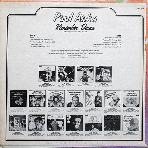 Paul Anka : Remember Diana (LP, Comp)