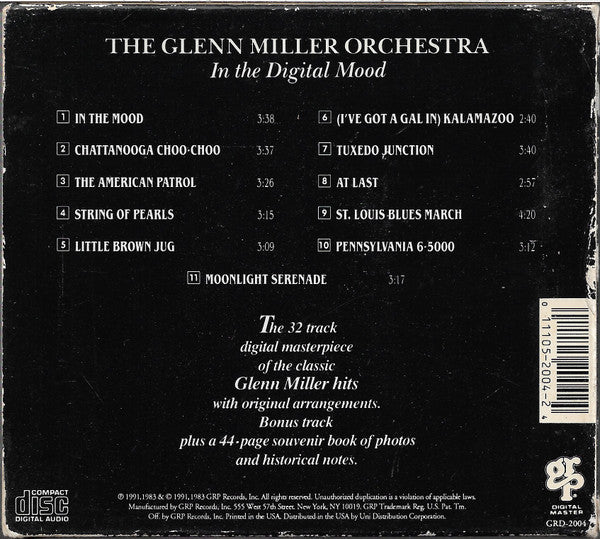 The Glenn Miller Orchestra : In The Digital Mood (CD, Album, Ltd, RE, Bon)