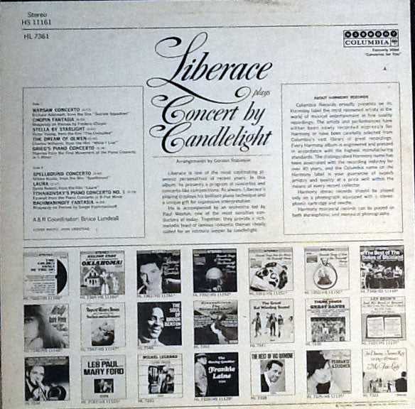 Liberace : Concert By Candlelight (LP, Album)