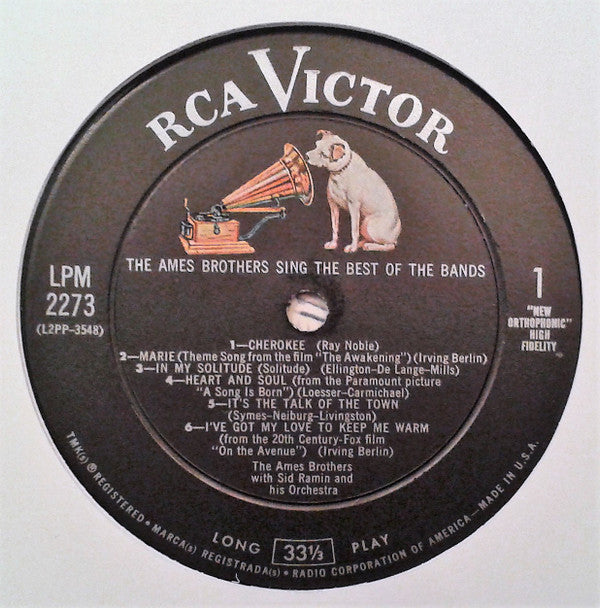 The Ames Brothers : Sing The Best Of The Bands (LP, Mono)
