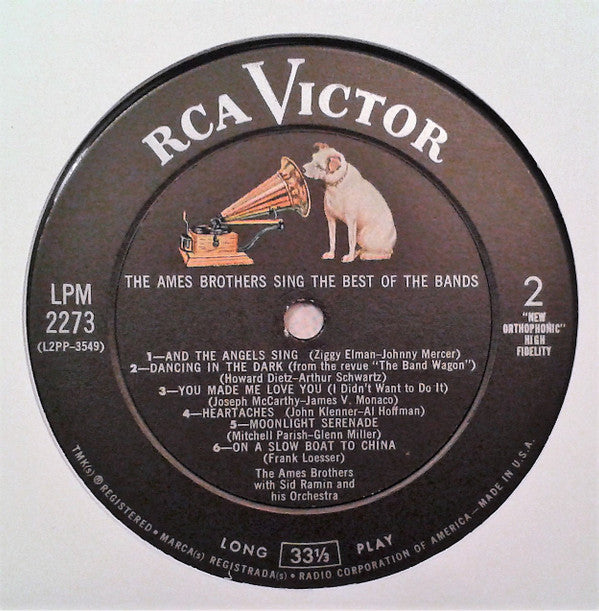 The Ames Brothers : Sing The Best Of The Bands (LP, Mono)